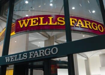 A Wells Fargo bank branch in New York, US