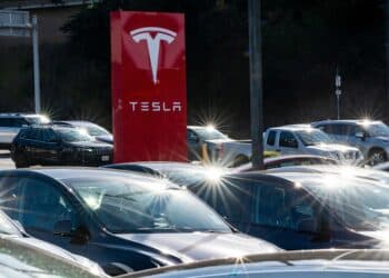 A Tesla store in Colma, California, US, on Wednesday, Dec. 13, 2023. Tesla Inc. will fix more than 2 million vehicles, its biggest recall ever, after the top US auto-safety regulator determined its driver-assistance system Autopilot doesn't do enough to guard against misuse.