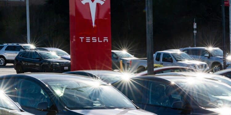 A Tesla store in Colma, California, US, on Wednesday, Dec. 13, 2023. Tesla Inc. will fix more than 2 million vehicles, its biggest recall ever, after the top US auto-safety regulator determined its driver-assistance system Autopilot doesn't do enough to guard against misuse.