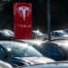 A Tesla store in Colma, California, US, on Wednesday, Dec. 13, 2023. Tesla Inc. will fix more than 2 million vehicles, its biggest recall ever, after the top US auto-safety regulator determined its driver-assistance system Autopilot doesn't do enough to guard against misuse.