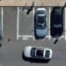 overhead shot car parking lot