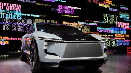 A Toyota Motor Corp. FT-3e electric vehicle.