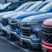 Chevrolet Silverado pick-up trucks at a dealership in Colma, California, US, on Friday, Jan. 26, 2024. General Motors Co. is expected to release earnings figures on January 30.