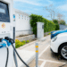 car charging at electric car station