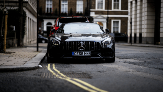 mercedes parked in UK street