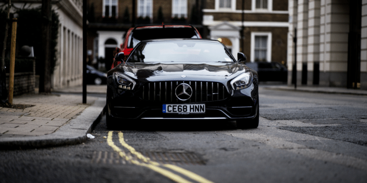 mercedes parked in UK street
