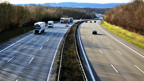 cars on highway