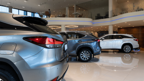 car dealership showroom