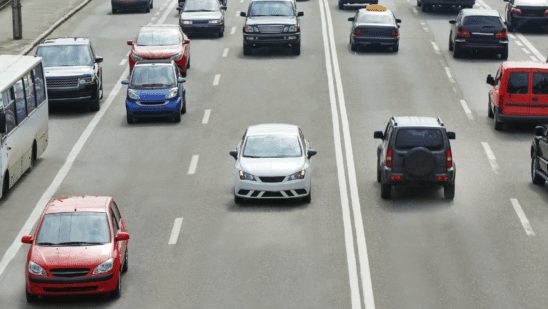Cars on the highway