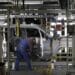 A worker on the assembly line at a car manufacturing facility in San Antonio, Texas.