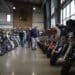 Customers walk past motorcycles at the Bluegrass Harley-Davidson dealership in Louisville, Kentucky, U.S., on Wednesday, Feb. 9, 2022. Harley-Davidson Inc. gained after reporting a surprise profit in the fourth quarter as strong demand in its home market and higher motorcycle prices padded earnings and shipping delays eased.