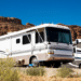 RVs parked at the top of a mountain