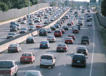 Cars driving on the highway