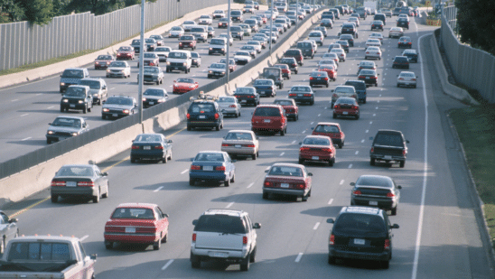 Cars driving on the highway