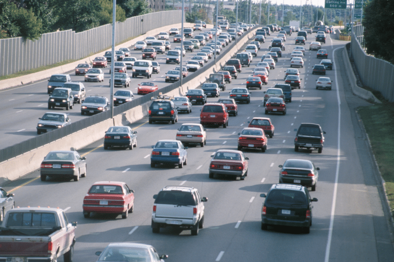 Cars driving on the highway