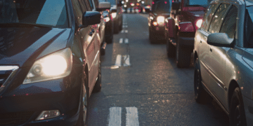 Cars driving on the road