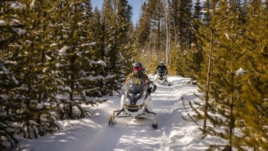 While a gas-burning sled is about as loud as a tractor-trailer, BRPs battery-powered Ski-Doos sound more like box fans.