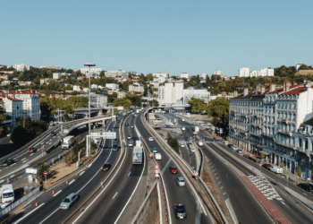 cars on highway