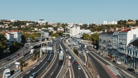 cars on highway