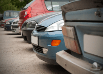 Used cars for sale lined up