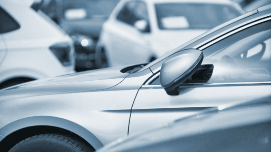 silver cars on lot