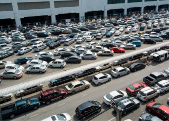 Cars in a parking lot