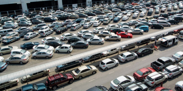 Cars in a parking lot