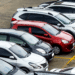 cars lined up at lot