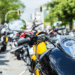 motorcycles lined up