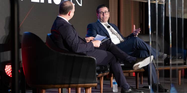 Marcelo Brutti and JJ Hornblass on stage at AFS East 2024