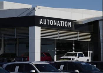 An AutoNation dealership in Las Vegas, Nevada, US, on Tuesday, July 18, 2023. AutoNation Inc. is scheduled to release earnings figures on July 21.