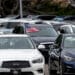 Used vehicles for sale at a dealership in Colma, California, US, on Friday, June 21, 2024. CDK Global, a software provider to some 15,000 car dealers, was waylaid by debilitating cyberattacks this week that have had a crippling effect on the auto sales industry. Photographer: David Paul Morris/Bloomberg