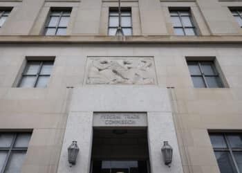 The Federal Trade Commission (FTC) headquarters in Washington, DC, US, on Friday, Feb. 17, 2023. A slew of business groups joined the US Chamber of Commerce in opposing the FTC's proposal to ban non-compete agreements, arguing it would limit their ability to protect confidential information.