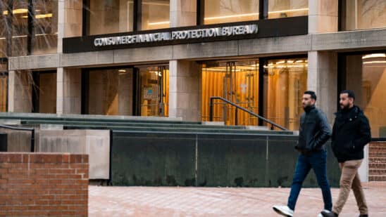 The CFPB headquarters on Feb. 2.