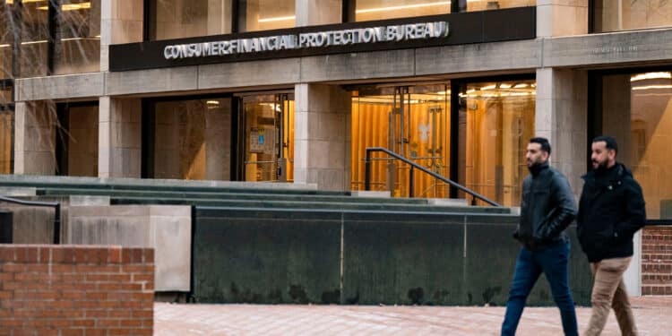 The CFPB headquarters on Feb. 2.