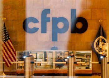 The US Consumer Financial Protection Bureau (CFPB) headquarters in Washington, DC, US, on Sunday, Feb. 2, 2025. The federal bureau has been a political lightning rod since its creation following the 2008 global financial crisis, on the grounds that it lacks accountability and may be duplicative in its mission. Photographer: Al Drago/Bloomberg