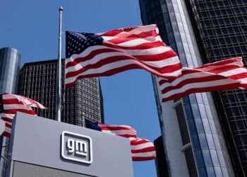 The General Motors headquarters in Detroit. Photographer: Jeff Kowalsky/Bloomberg