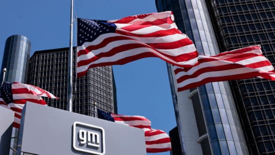 The General Motors headquarters in Detroit. Photographer: Jeff Kowalsky/Bloomberg