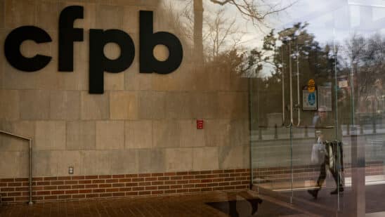 The US Consumer Financial Protection Bureau headquarters in Washington, DC.