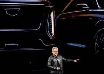 Jensen Huang, co-founder and chief executive officer of Nvidia Corp., speaks during the Nvidia GPU Technology Conference (GTC) in San Jose, California, US, on Tuesday, March 18, 2025. Nvidia Corp., the chipmaker thats become synonymous with the artificial intelligence boom, said it will help General Motors Co. develop self-driving vehicles and work with the telecom industry on new 6G networks. Photographer: David Paul Morris/Bloomberg