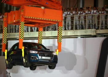 The Audi Q5 SUV at the companys production plant in Mexico.