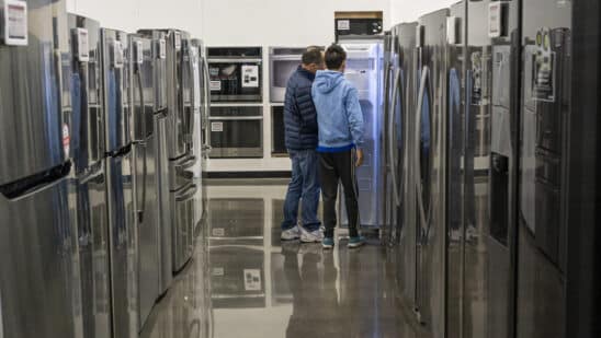 Shoppers browse appliances in Union City, California. Photographer: David Paul Morris/Bloomberg