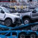 New Chevrolet trucks in Baltimore, Maryland, US. Photographer: Nathan Howard/Bloomberg