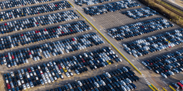 Cars in parking lot