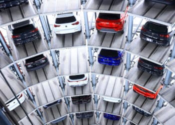 Volkswagen vehicles at the VW headquarters in Wolfsburg, Germany.