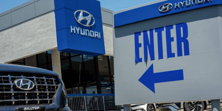 A Hyundai dealership in Richmond, California, US. Photographer: David Paul Morris/Bloomberg