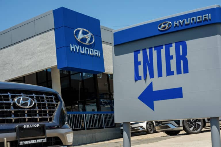 A Hyundai dealership in Richmond, California, US. Photographer: David Paul Morris/Bloomberg