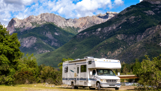 RV in mountain