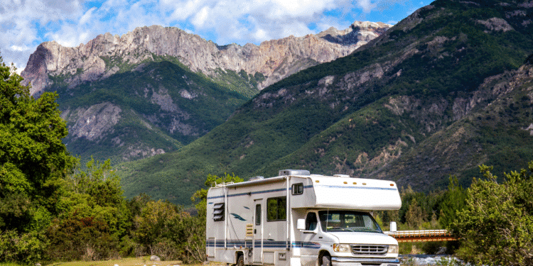 RV in mountain