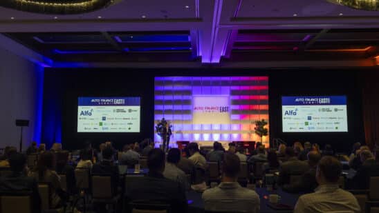 Crowd facing the stage at Auto Finance News Summit East 2025 in Nashville, Tenn.